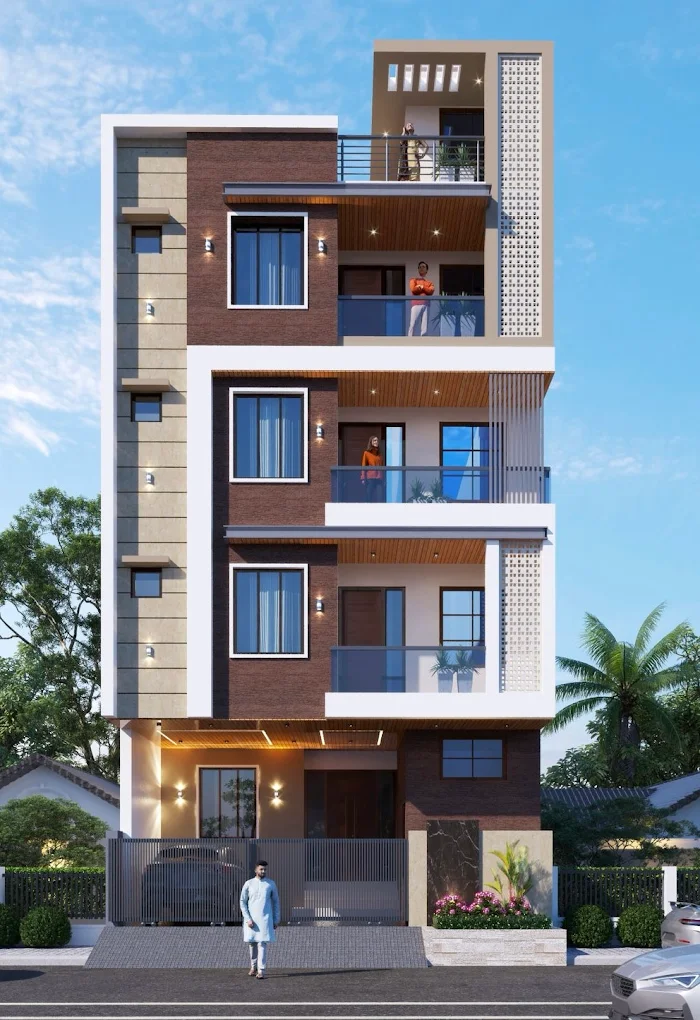Santosham Girls PG Building - Modern Architecture with AC Rooms
